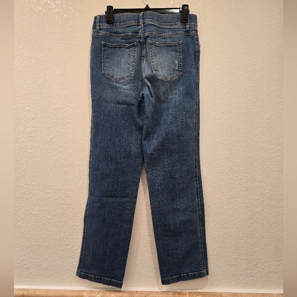 Spanx Straight-Leg Ankle High Rise Jeans Vintage Indigo Size L - Picture 4 of 8